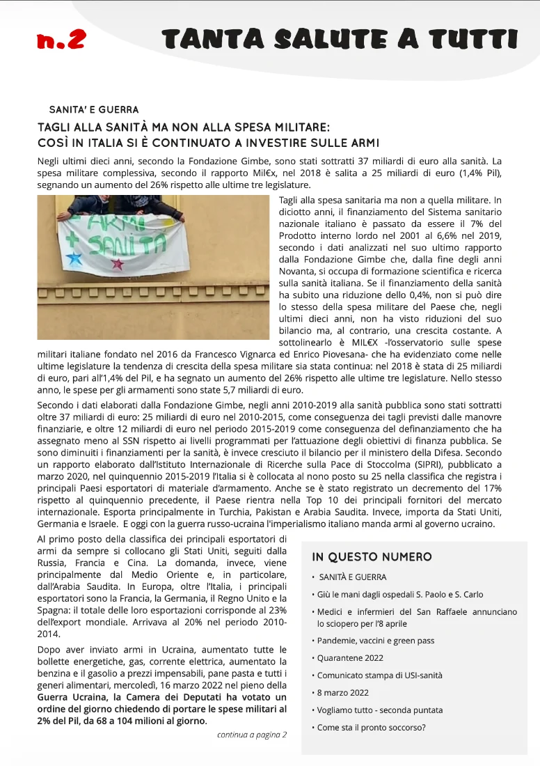 Bollettino n° 2 – Marzo 2022